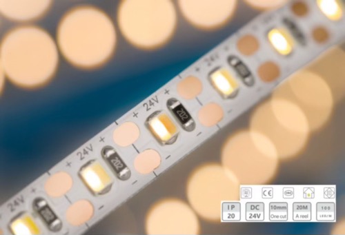 24V-8mm duální barvy nízkonapěťové světelné pás